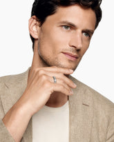 Streamline® Band Ring in 18K White Gold with Diamonds, 6mm